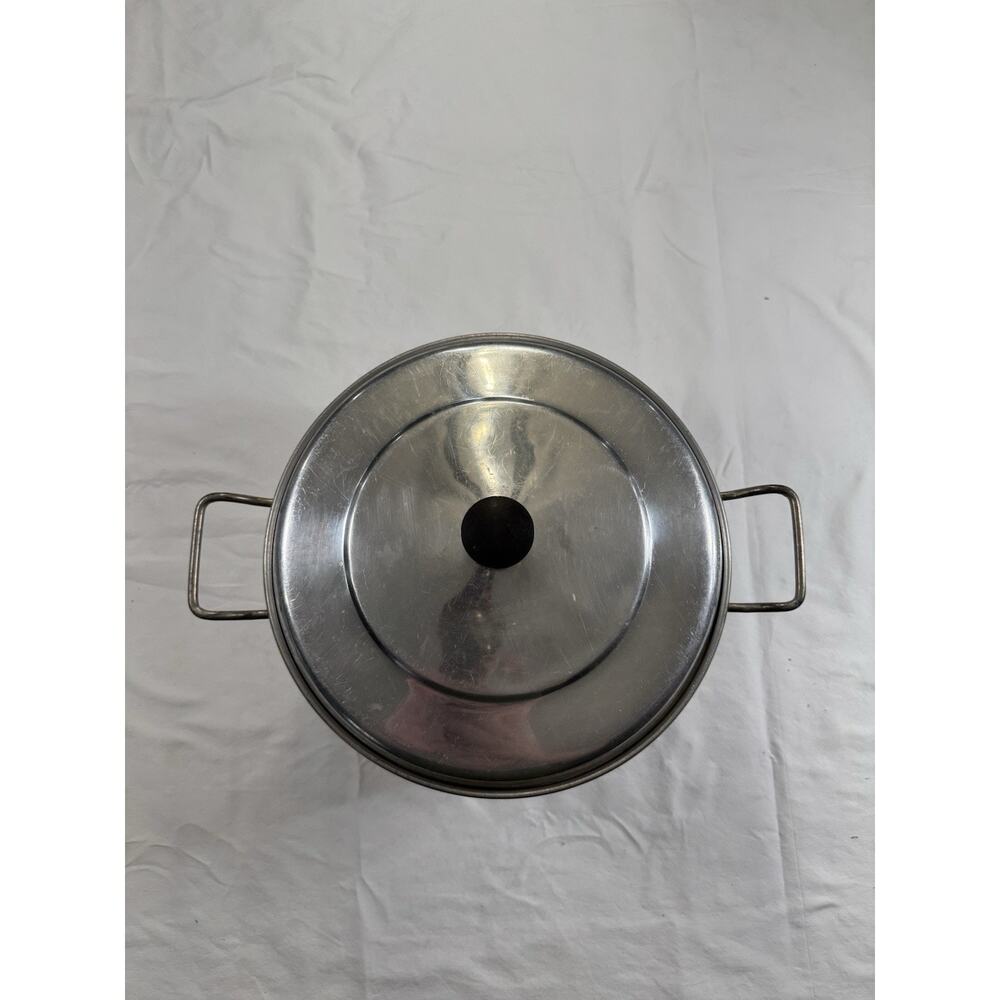 Farberware 8 Quart Stock Pot w/ Lid Aluminum‎ Clad Stainless Steel Vintage